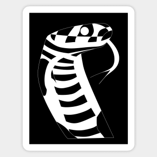 light white serpent snake ecopop Sticker